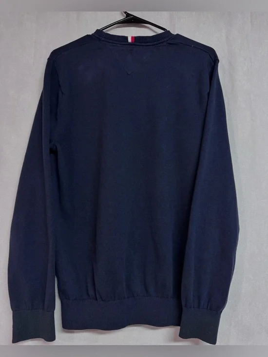 Tommy Hilfiger Women's Crewneck Blue Knit Sweater Size L - Picture 3 of 4